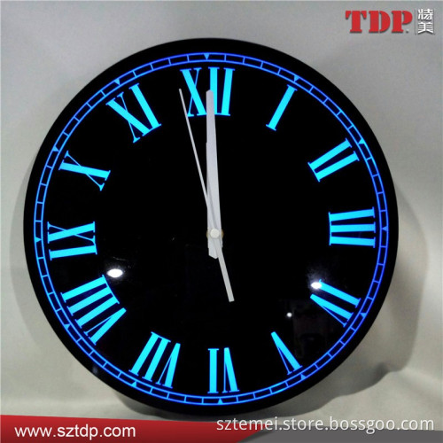 customize black round LED plastic acrylic cheap plastic wall clocks decorative wall clock wall mounted clock for decoration